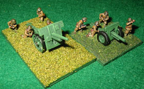 Minifigs French 75mm and 105mm artillery